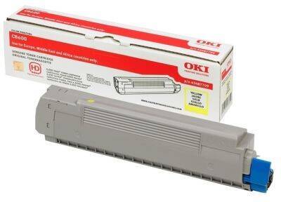 Oki C8600-43487721 Sarı Orjinal Toner - 1